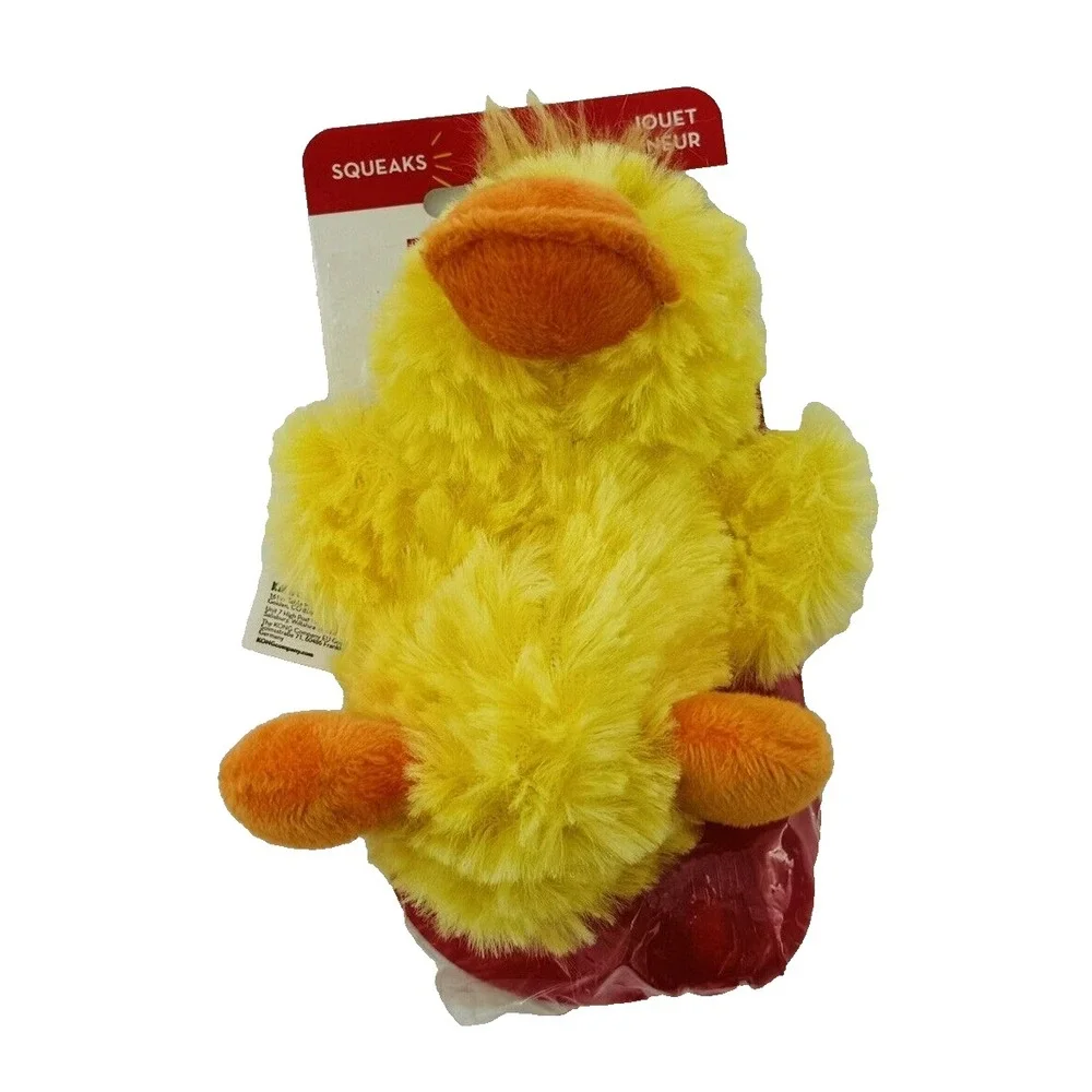 KONG Plush SMALL Low Stuffing Squeak Duck‎ Dog Toy